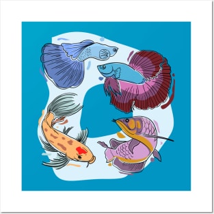 decorative fish Posters and Art